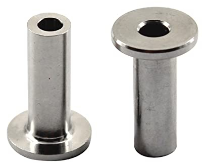 (20 pezzi) 316 Acciaio Inox Marine Grade Cavo Ringhiera Protettore Manicotto per 1/8 Fune Filo Ringhiera Paletti Legno Balaustra