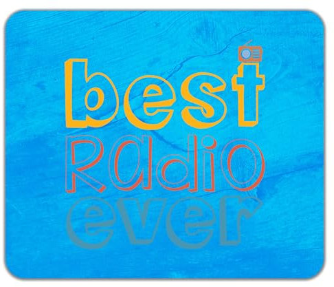 Shopagift Best Radio Ever Mouse Mat Pad Broadcasting Broadcast Station 24cm x 19cm