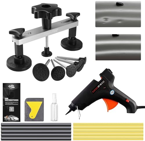 Super PDR Dent Puller Kit, Car Dent Removal Kit with Bridge Puller, Small Dent Puller for Auto Dent Removal, Small Dents, Door Dings and Hail Damage