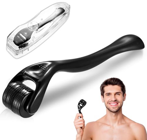 Bartroller 0.5mm, Bartroller Bartwuchs, für Dermaroller 0.75mm, Microneedling Roller, Mikronadelroller für Haut und Haarpflege, Gesicht und Körper, Männer Frauen, für Derma Roller Set