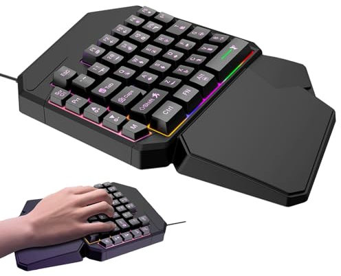 Single-Handed gamingg Keyboard | Programmable Single Hand Game Keyboard | Professional Game Keypad | Left-Handed 1-Handed Keyboard for Mobile gamingg | Keyboard for Mobile Phones