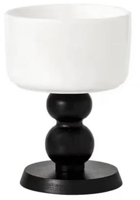 Remingtape Piatto da Snack retrò in Ceramica con Gambe Alte, Delicato tè, Frutta e Piattino, Ciotola da Dessert Francese, Bicchiere da Vino Alto in Legno