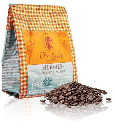 BOCCA DELLA VERITA Caffe in Grani Italiano Idea Regalo Aroma ANGEL Sacco da 250 g Caffe (250g, Hermes Ristretto Napoli Italian Coffee Beans 20A/80R)