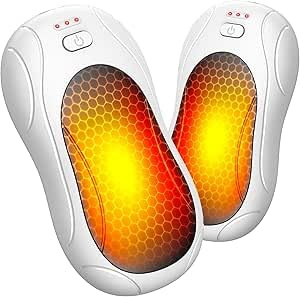 Fashioz 2 en 1 Magnétiques Chauffe Mains Rechargeables, 3000 mAh Chaufferette Électriques, Portables USB-C, Réutilisables, 3 Niveaux de Chaleur,Chauffage Double-Face, Cadeau High-Tech Mini