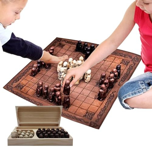 yztju Bordsskiva schackbräde – strategi krigsspel, bärbar uppsättning | Pedagogisk leksak för utbildningsspelare, festtillbehör, resespel för vuxna för barn, rolig familjeunderhållningspresent