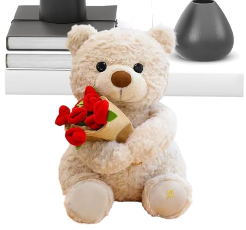 Generico Ours de | Le Doux de tir avec des Fleurs | d'ours de - pour copines, Filles, Femmes, Mariage, Anniversaire