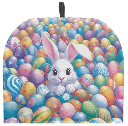 Eheartsgir Easter Rabbit Egg Teapot Warmer Tea Cosy for Teapot Stain Resistant Thermal Insulation Protective Tea Pot Dust Cover Teapot Cozy Breakfast Warmer for Home Kitchen Table Decor