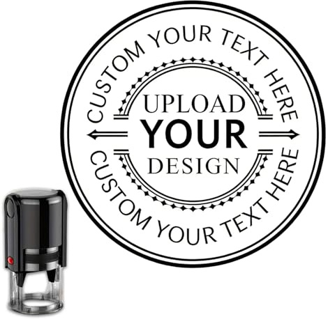 Custom Self-Inking Signature Stamp, Personalized Rubber Stamp for Business & Office, Return Address Name Stamp, Multiple Colors and Sizes