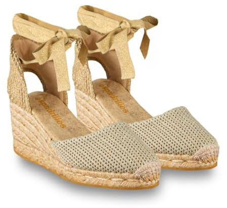 espadrilles, Rum Knit - Sandalias de cuña para mujer, estilo casual, de lona