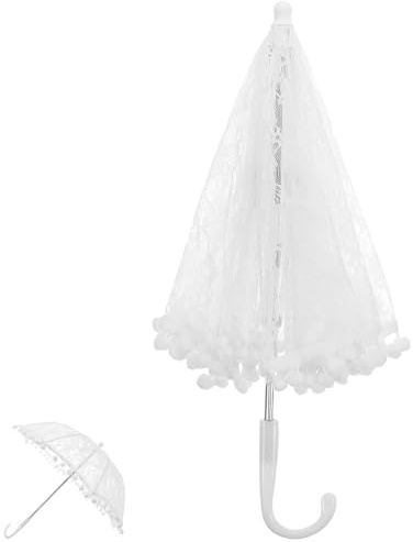 Parapluie Mariée en Dentelle Blanche, Parasol de Mariage Léger et Portable | Accessoire Mariage, Ombrelle Dentelle Mariage, Fête Été, pour Mariée et Demoiselle D'honneur