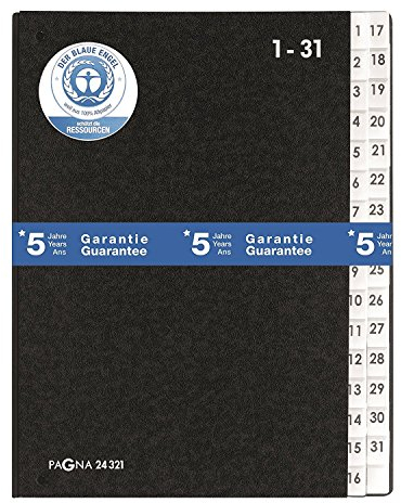 Pagna Pultordner Classic (Pultmappe, 32 Fächer, 1-31) schwarz (3, Pultmappe, 32 Fächer, 1-31)