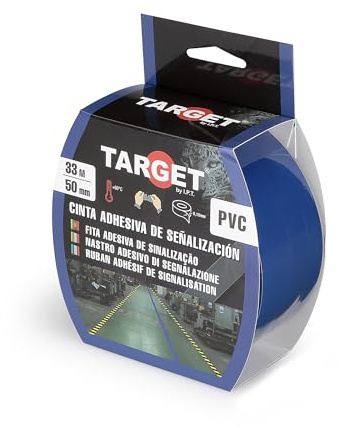 TARGET C13AZ3350 – signalband – självhäftande – 33 meter x 50 mm – golv – märkning – varning – säkerhet blå