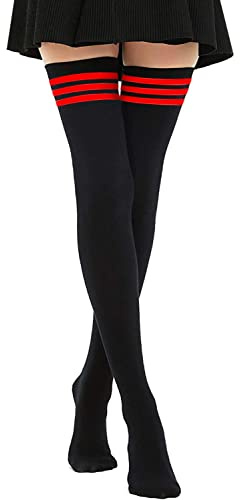 DRESHOW Mujer Extra Largos Calcetines Hasta la Rodilla Cosplay Casual Sobre la Rodilla Medias Hasta el Muslo
