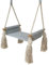 Create for you® - Baby Schaukel Indoor, Große Kinderschaukel Holz, Schaukel Baby, Babyschaukel Türrahmen, Holzschaukel für die Deckenmontage, höhenverstellbar, 46x36x12 cm, Farbe Grau