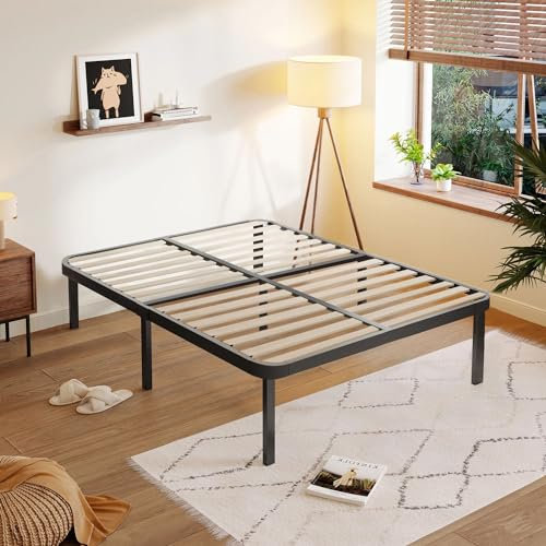 BOLLI - Sommier 140x190cm avec 7 Pieds | Lit avec Sommier à Lattes pour Adulte | 2x14 Lattes | Résistant et Confortable | Montage Rapide et Facile (Sommier 140x190-7pieds)