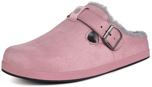 Zuecos y Mules Hombre Mujer Zapatillas de casa Invierno Cálido Zapatos | Cómodos, Antideslizante, Lined Clogs, Plantilla extraíble, Interior Exterior