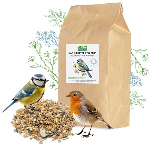 StaWa Vogelfutter Eco Plus 25 kg, Streufutter für Gartenvögel und Wildvögel, Ganzjahresfutter