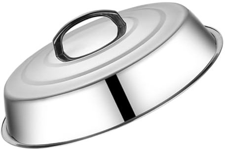 HEMOTON Coperchio in Acciaio Inossidabile Per Alimenti Da Barbecue Coprivivande a Cupola 35 Cm Per Uso Domestico, Ristorante e Cucina