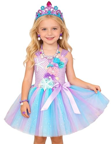 Générique Enfants Deguisement Cosplay Robe de Princesse Soirée Tulle Robes en Tutu Rouge Robes de Carnaval Fête Candy Sirène Petite abeille Princesse féérique Costume pour Bébé Enfant Filles