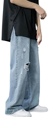 Pantaloni Uomo Jeans Uomo Jeans Strappati Bianchi Elasticizzati Invernali Cargo Baggy Estivi Skinny Slim Fit Nero Neri Larghi Denim Da Lavoro Xl Regular Leggeri Vintage Pantalone Casual Elasticizzato