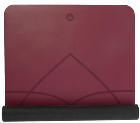 Bodhi Yogamatte Phoenix Travel | Rutschfest & Schadstofffrei | Matte aus Naturkautschuk mit PU-Beschichtung für intensives Yoga | Fitnessmatte zum Reisen | Living Flower/berry