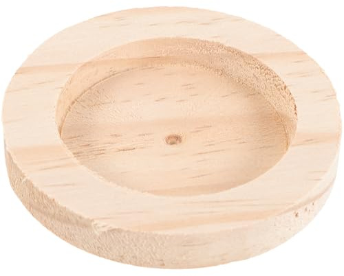 Hemobllo Cuenco de Comida Adecuado para de Madera Beige, Resistente y Fácil de Limpiar para Hámster como Chinchillas y Hámsters