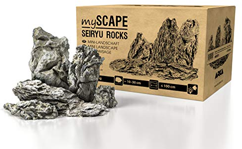ARKA mySCAPE-Rocks Seiryu - 10-30 cm / 10 kg Mix - Mini-Landschaft - Natur Aquarium Steine für einzigartige Aquascapes im Süßwasser Aquarium & Aufbauten in jedem Terrarium