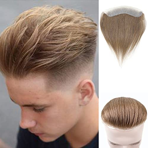 Lordhair Toupet Herren - Europäisches Echthaar Toupet, V-LOOP Skin Toupet für Männer, Toupet Echthaar Männer