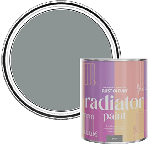 Rust-Oleum Grey Heat Resistant Radiator Paint in Satin Finish - Slate 750ml