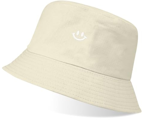flintronic Cappello Pescatore Pieghevole, Cappello da Pescatore Reversibile, Donna Uomo Bucket Hat Cotone, Protezione del Sole Cappelli, Cappello da Sole per Spiaggia all'Aperto 56-58 cm