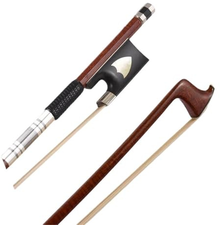 de Profesional Arco De Violín Tamaño completo 4/4 Barra de arco de violín de madera Núcleo de fibra de carbono Piel híbrida Instrumento de cuerda ligero