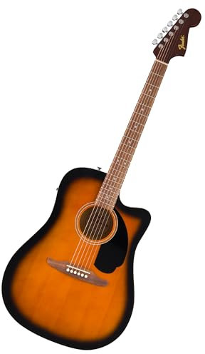 Fender CA Debut Redondo Dreadnought CE, Chitarra Acustica, Chitarra per Principianti, con garanzia di 2 anni, 2 Tone Sunburst