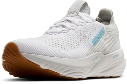 Brooks Men’s Glycerin Stealthfit 22 Neutral Running Shoe - White/Oyster/Blue - 11 Medium