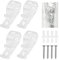 4Sets Roman Blind P Clip,Roman Blind Clips with 4 Screws and 4 Plastic Pillars,Plastic Roman Roller Blind Chain Cord P Clips Hooks,Blind Cord Safety Device,Child Safety Roller Blind Clips for Blinds