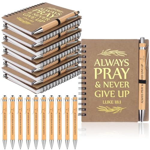 Augenstern 20Pcs Christian Gifts Christian Spiral Notebooks with Pens