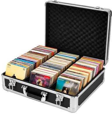 CD Storage Holds 96 CD's Carry Storage Case Aluminium Portable Media Storages with Handles and Lock for Albums Games Music (Holds 96 CD's)