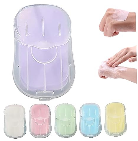 Savon en papier Portable, 6 boîtes/300 feuilles de flocons de savon jetables pour le lavage des mains, pour le Camping en plein air, les voyages, l'hôtel