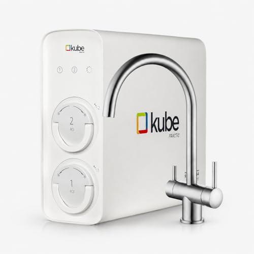 Ósmosis Kube Practic con Instalación por Técnico Incluida - Sistema de ósmosis inversa, filtro de agua sin depósito con 5 etapas, RO 600 GPD de flujo directo, Grifo 3 vías, Certificado UNE 149101
