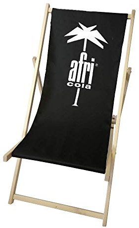 Afri Cola Liegestuhl Stuhl aus Holz Gartenliege Klappstuhl schwarz