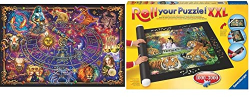 Ravensburger Puzzle 16718 - Sternzeichen - 3000 Teile Puzzle & Ravensburger Roll Your Puzzle XXL - Puzzlematte für Puzzles mit bis zu 3000 Teilen, Puzzleunterlage zum Rollen