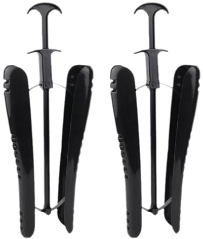 GIBZ 1 Paio di Sagomatori Dell'Albero Dello Stivale Inserti Elastici Stivali Tendistivali con Molla di Tensione e Impugnatura per Scarpe Alte di Media Altezza per Donne e Uomini Nero Piccolo