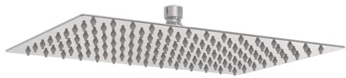 vidaXL Testa Doccia a Pioggia Acciaio Inox 304 30x20 cm Rettangolare, soffione Doccia a Pioggia, soffione Bagno, Parte Doccia