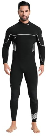 ZCCO Neoprenanzug für Damen und Herren, 3/2mm kaltes Wasser Schwarz 4XL