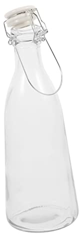 IMIKEYA Bottiglia di vetro coperchio per bevande per succhi e latte, bottiglia riutilizzabile per e -nic, design pratico e resistente