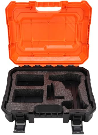 Fockety Coffret de rangement rigide pour perceuse sans fil, coffret de rangement rigide pour kit d'outils électriques contre les chutes, pour la plupart des kit de perceuses 18V 21V