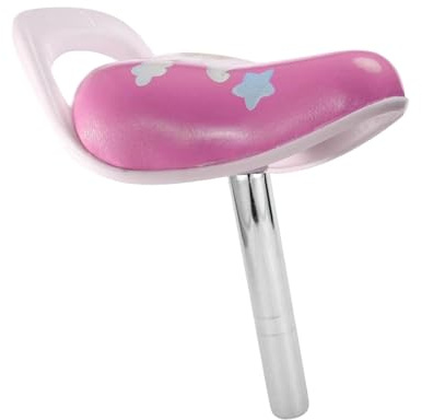 FashionCha Sillín de Bicicleta para Niños Cojín Accesorio Bicicleta Repuesto Absorción Golpes PU Cuero Cómodo Adecuado para Niños Y Niñas Ciclismo Reparación de Bici, Rosa