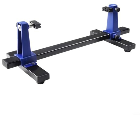 Adjustable PCB Holder Stand with 360° Rotation Clamp for Circuit Board Soldering, 0-300mm Clamping Range, ABS + Metal Construction, Rubber-Padded Base, for SN-390 and Various PCB Sizes