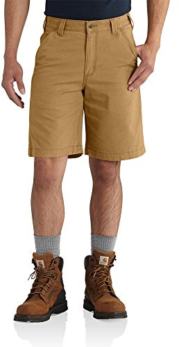 Carhartt Men's Relaxed 10 Rigby Dungaree Short, Hickory, W36