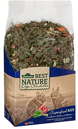 Dehner Best Nature Nagerfutter, Degu-/Chinchillafutter Superfood Mix, 1.5 kg