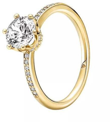 Pandora Klare Funkelnde Krone Solitärring 168289C01 Anello donna